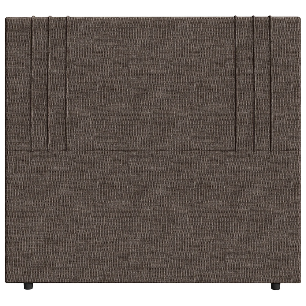 Cabeceira Cama Box Casal 140cm Estofada Rama Linho Chocolate Z04 - Mpozenato