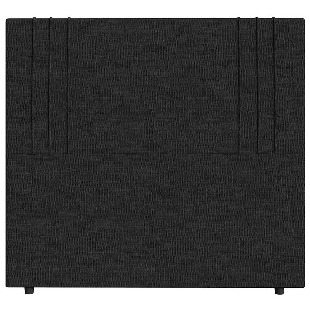 Cabeceira Cama Box Casal 140cm Estofada Rama Linho Preto Z04 - Mpozenato
