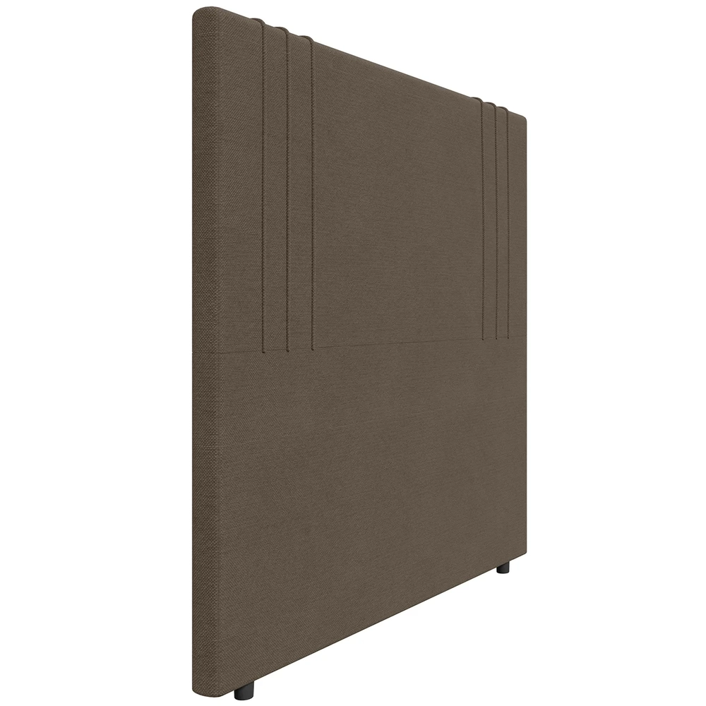 Cabeceira Cama Box Queen 160cm Estofada Rama Linho Marrom Z04 - Mpozenato