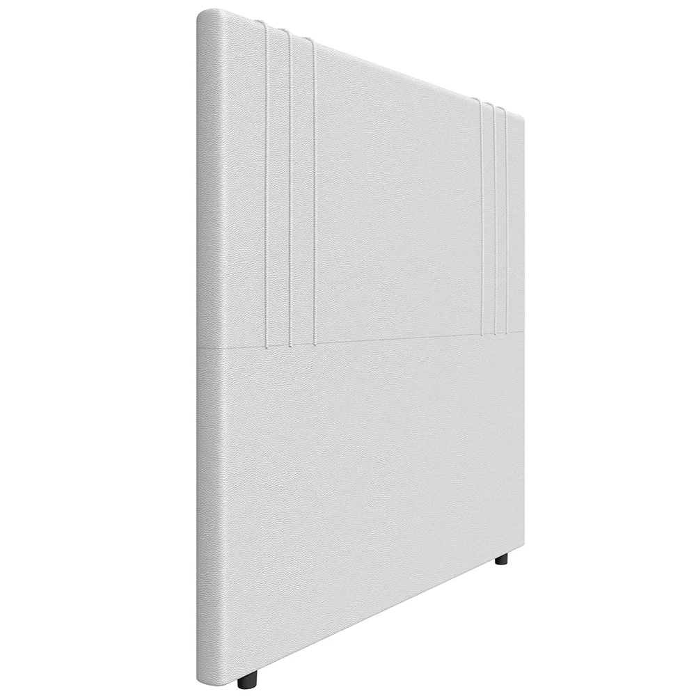 Cabeceira Cama Box Queen 160cm Estofada Rama Sintético Branco Z04 - Mpozenato