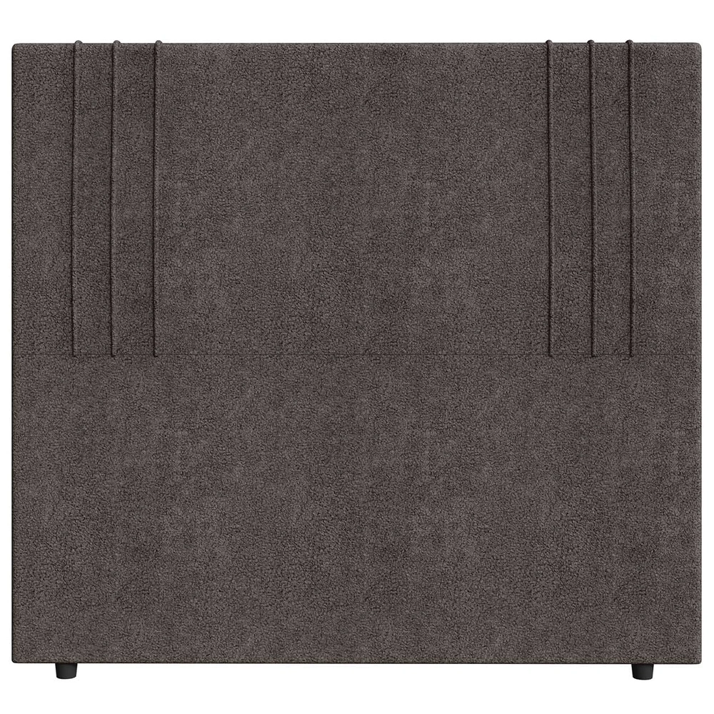 Cabeceira Cama Box Queen 160cm Estofada Rama Boucle Marrom Z04 - Mpozenato 