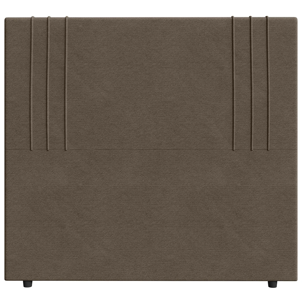 Cabeceira Cama Box King 193cm Estofada Rama Linho Marrom Z04 - Mpozenato