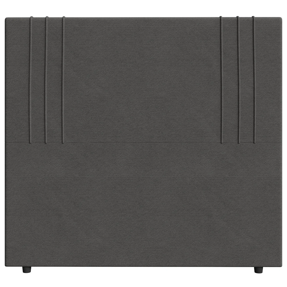 Cabeceira Cama Box King 193cm Estofada Rama Linho Grafite Z04 - Mpozenato