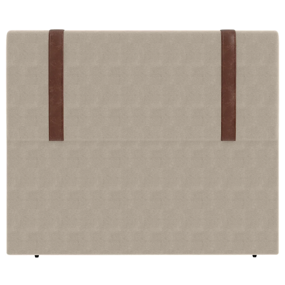 Cabeceira Cama Box Queen 160cm Estofada Glory Linho Bege Z04 - Mpozenato