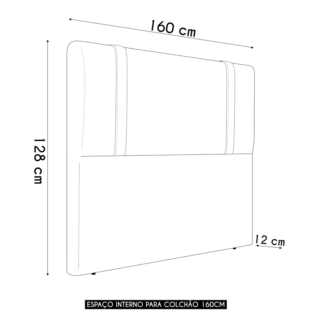 Cabeceira Cama Box Queen 160cm Estofada Glory Veludo Marrom Z04 - Mpozenato