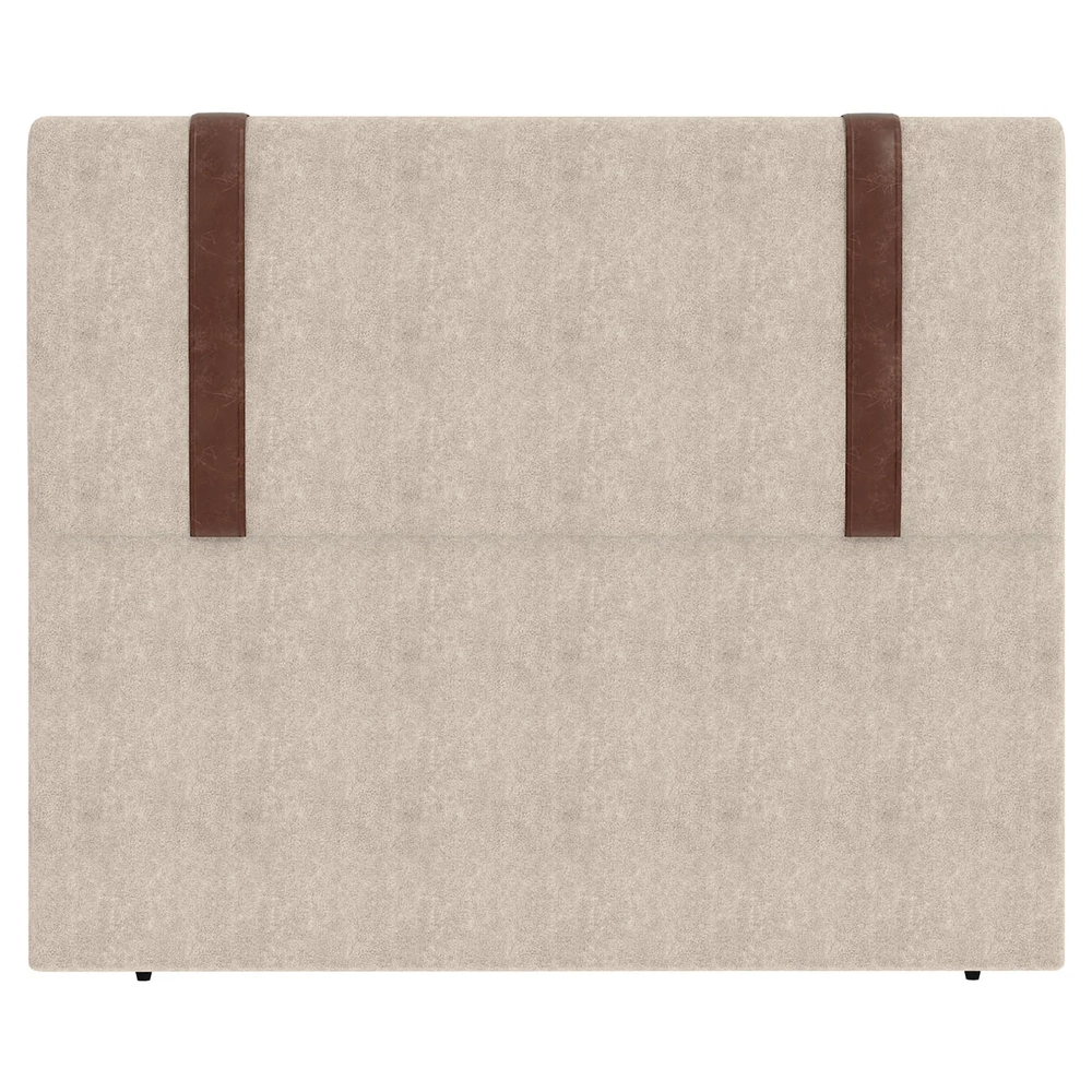 Cabeceira Cama Box Queen 160cm Estofada Glory Boucle Bege Z04 - Mpozenato