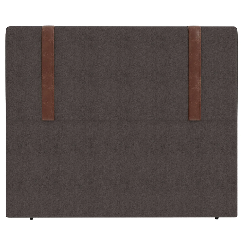 Cabeceira Cama Box Queen 160cm Estofada Glory Boucle Marrom Z04 - Mpozenato