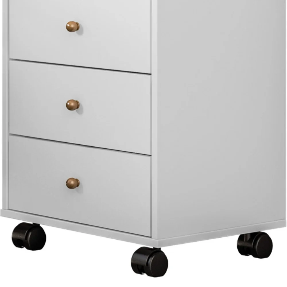 Mesa De Cabeceira 4 Gavetas Presence D02 Branco - Mpozenato