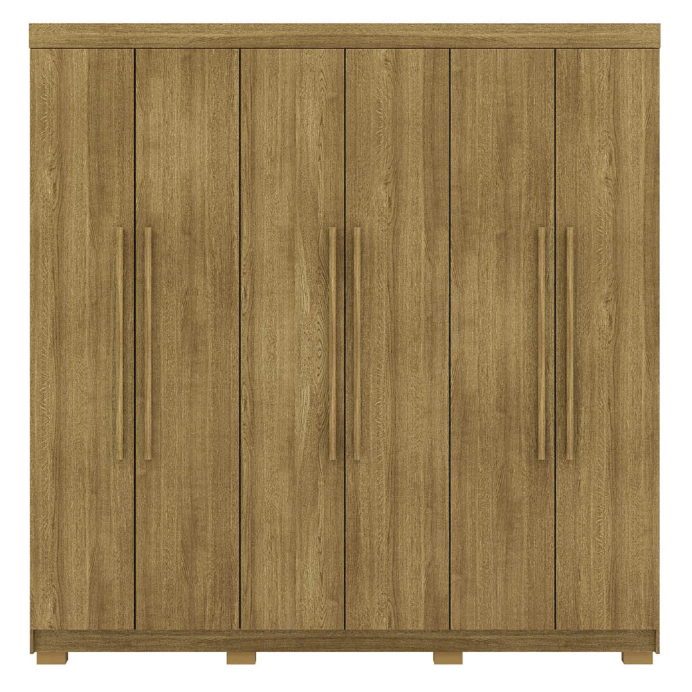 Guarda Roupa Casal 218cm 6 Portas Bolty Nature V02 - Mpozenato