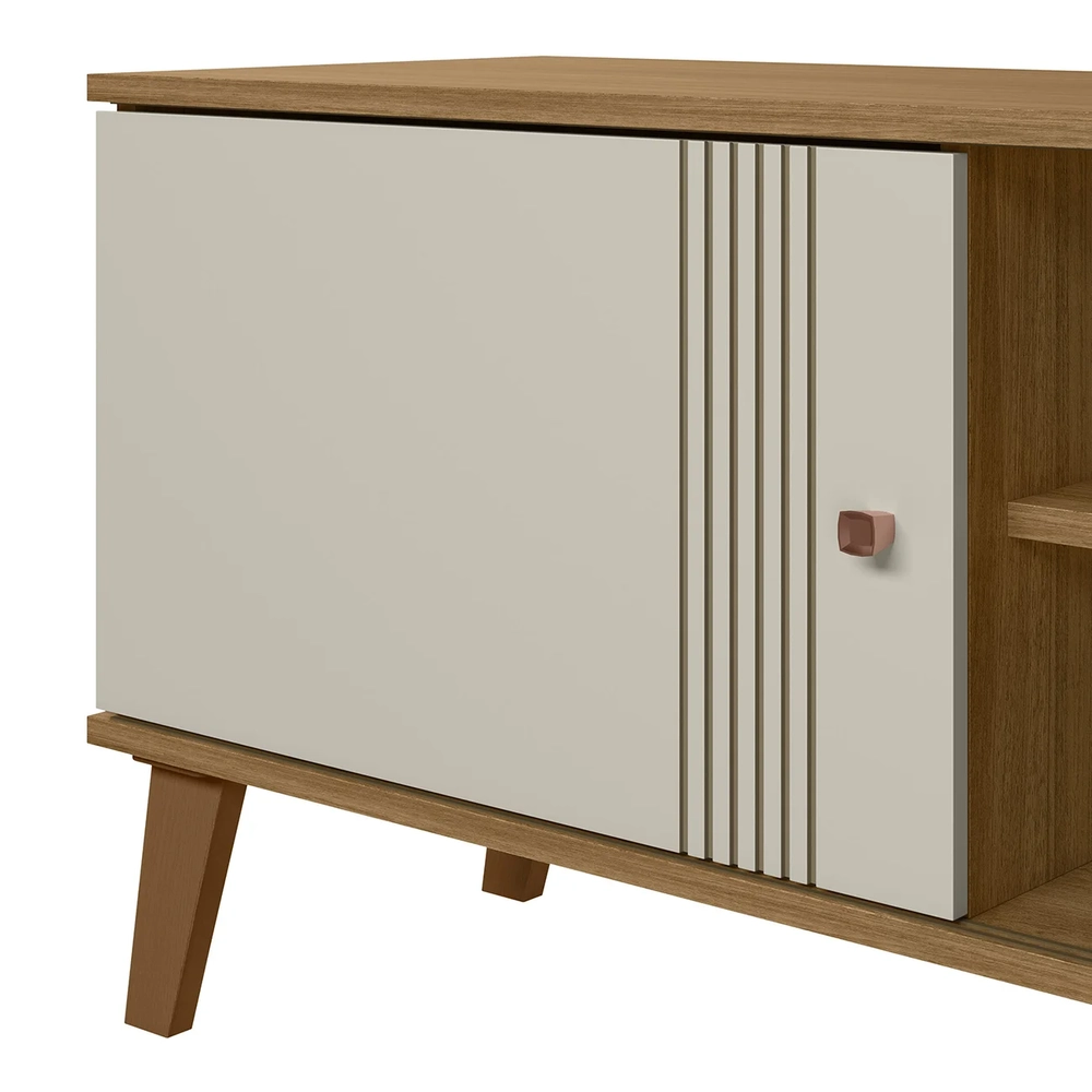 Rack Bancada Para TV 65 Pol 160cm Sia Nature/Off Z49       - Mpozenato