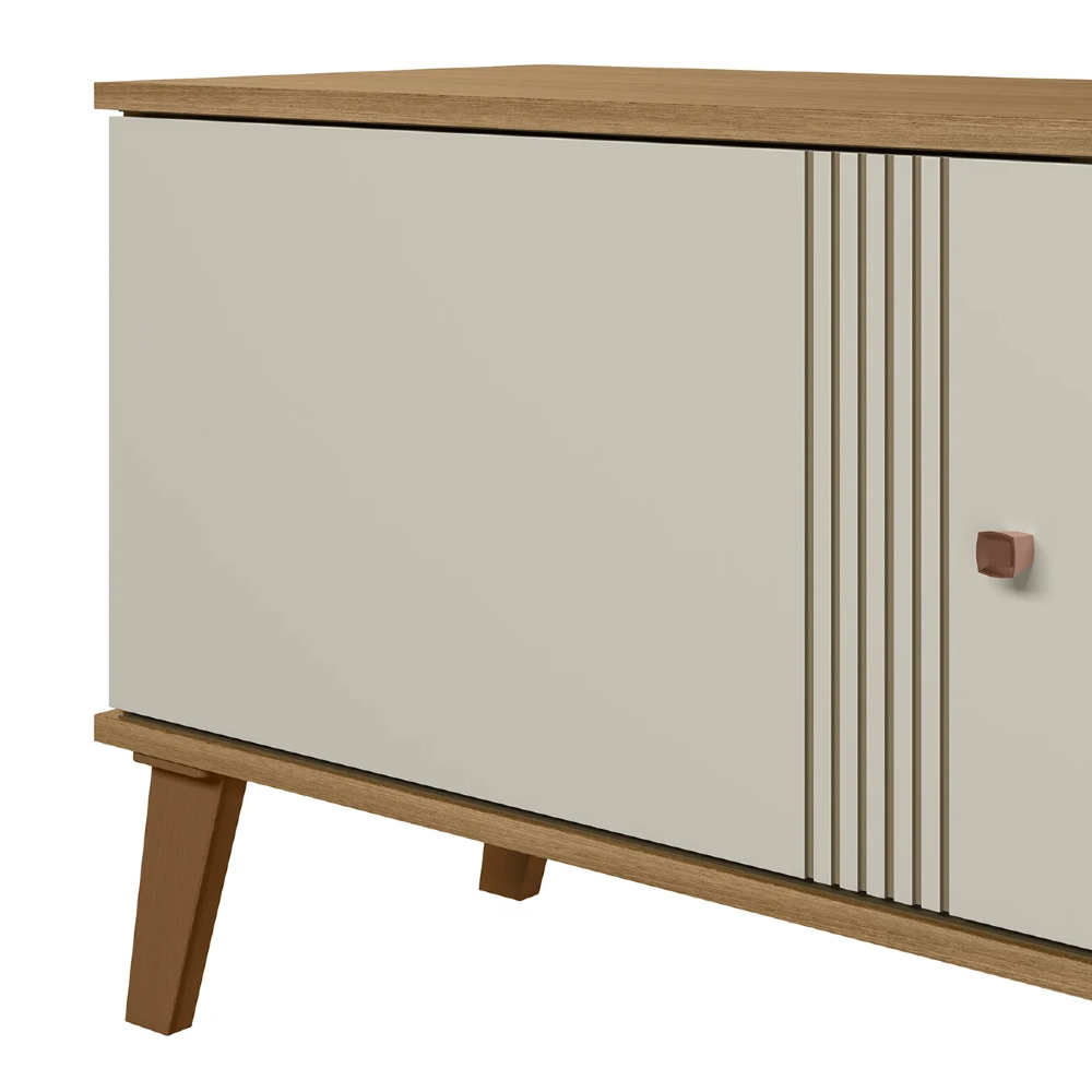 Rack Bancada Para TV 75 Pol 180cm Sia Nature/Off Z49       - Mpozenato