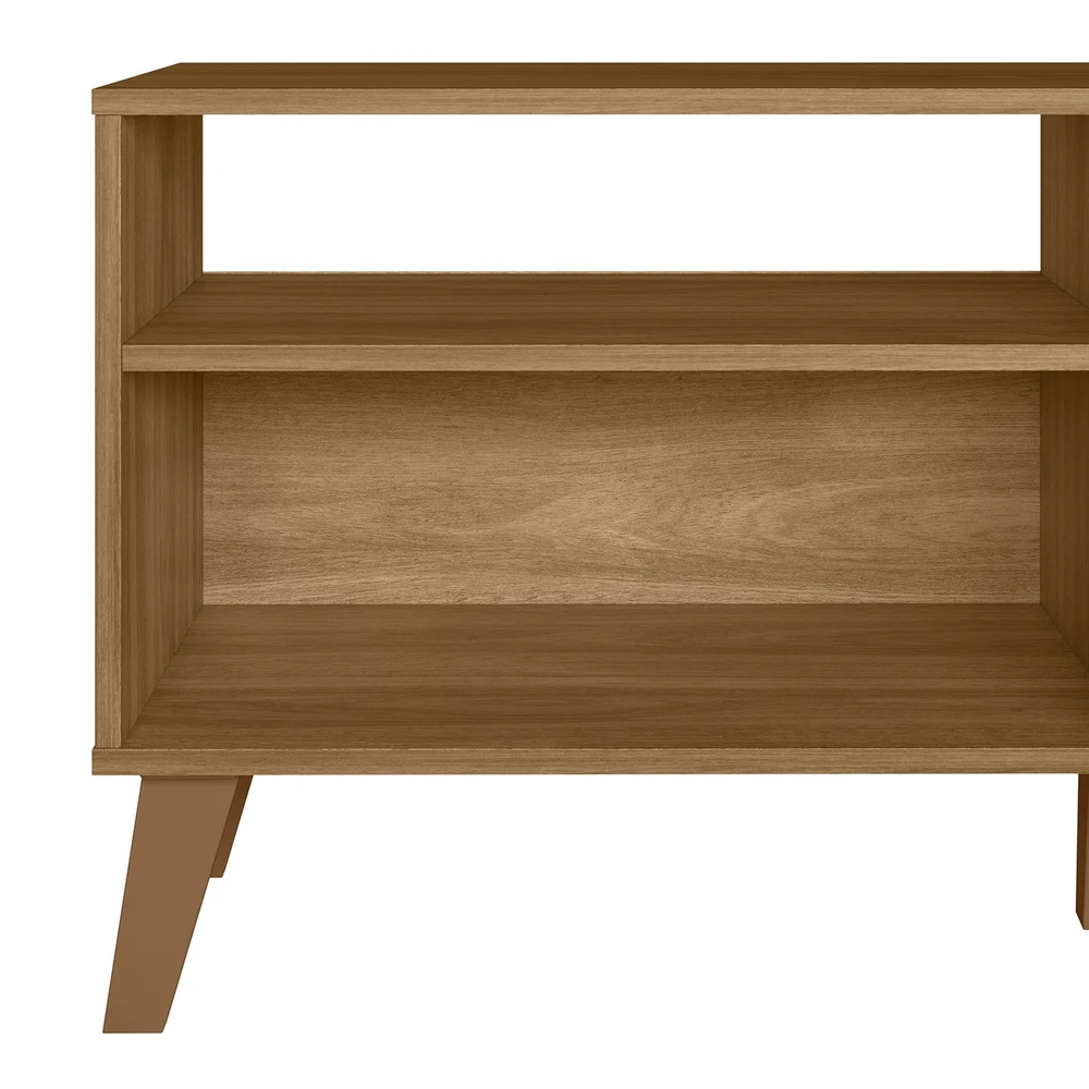 Rack Bancada Para TV 50 Pol 115cm Roby Nature/Off Z49      - Mpozenato