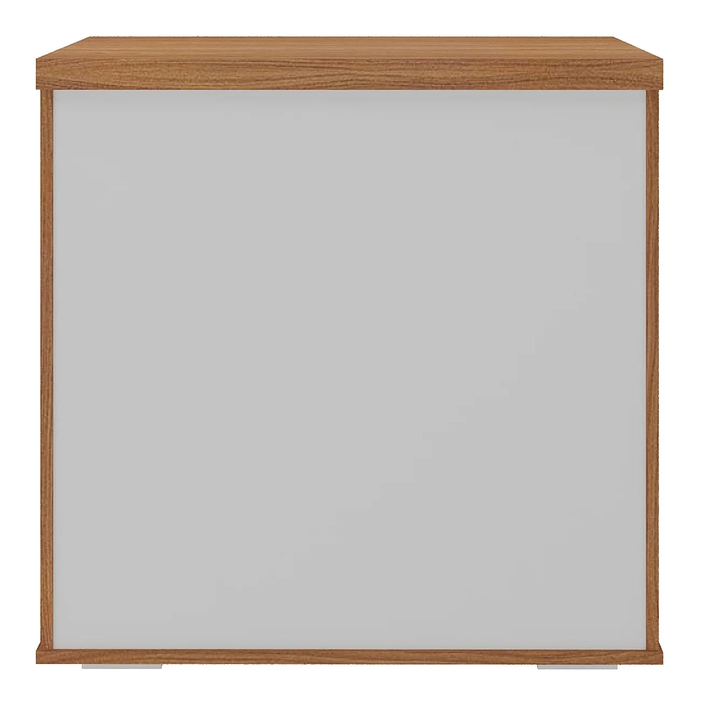 Balcão Para Escritório 74cm 2 Portas Rayly Freijó/Branco A06 - Mpozenato