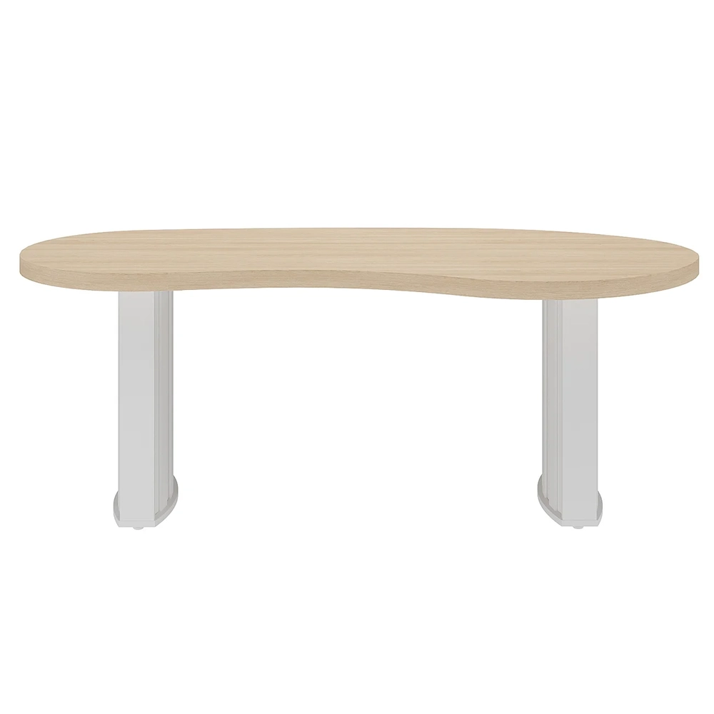 Mesa Para Escritório Reunião 200cm Vinny Carvalho/Branco A06 - Mpozenato