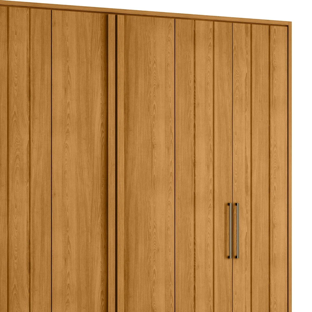 Guarda Roupa Casal 250cm Com 6 Portas Vibe Cinamomo Z10     - Mpozenato