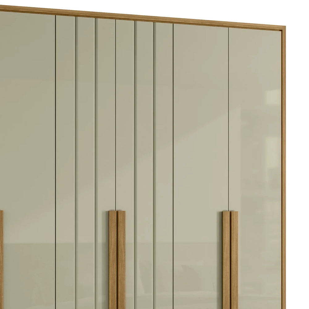 Guarda Roupa Casal 230cm Com 6 Portas Barok Opala/Cumaru Z10 - Mpozenato