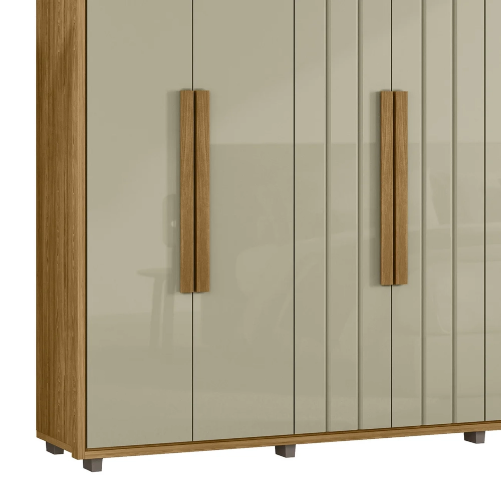 Guarda Roupa Casal 230cm Com 6 Portas Barok Opala/Cumaru Z10 - Mpozenato