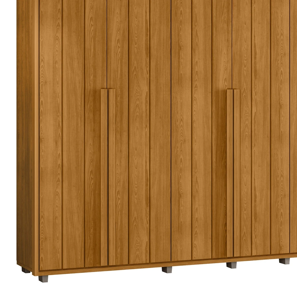 Guarda Roupa Casal 278cm Com 6 Portas Zac Cinamomo Z10      - Mpozenato