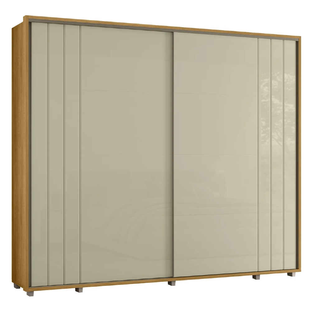 Guarda Roupa Casal 278cm Com 2 Portas Mya Opala/Cumaru Z10  - Mpozenato