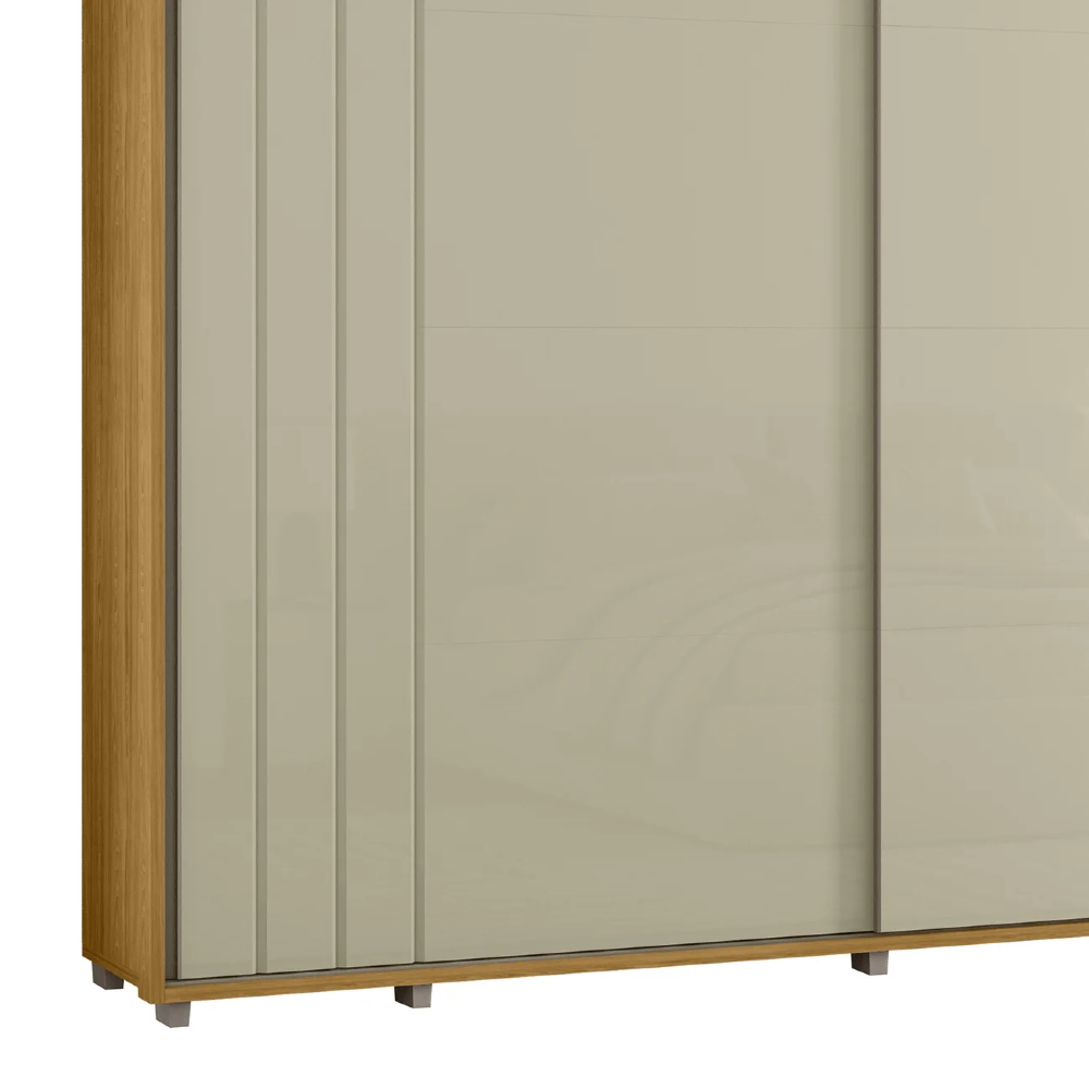 Guarda Roupa Casal 278cm Com 2 Portas Mya Opala/Cumaru Z10  - Mpozenato