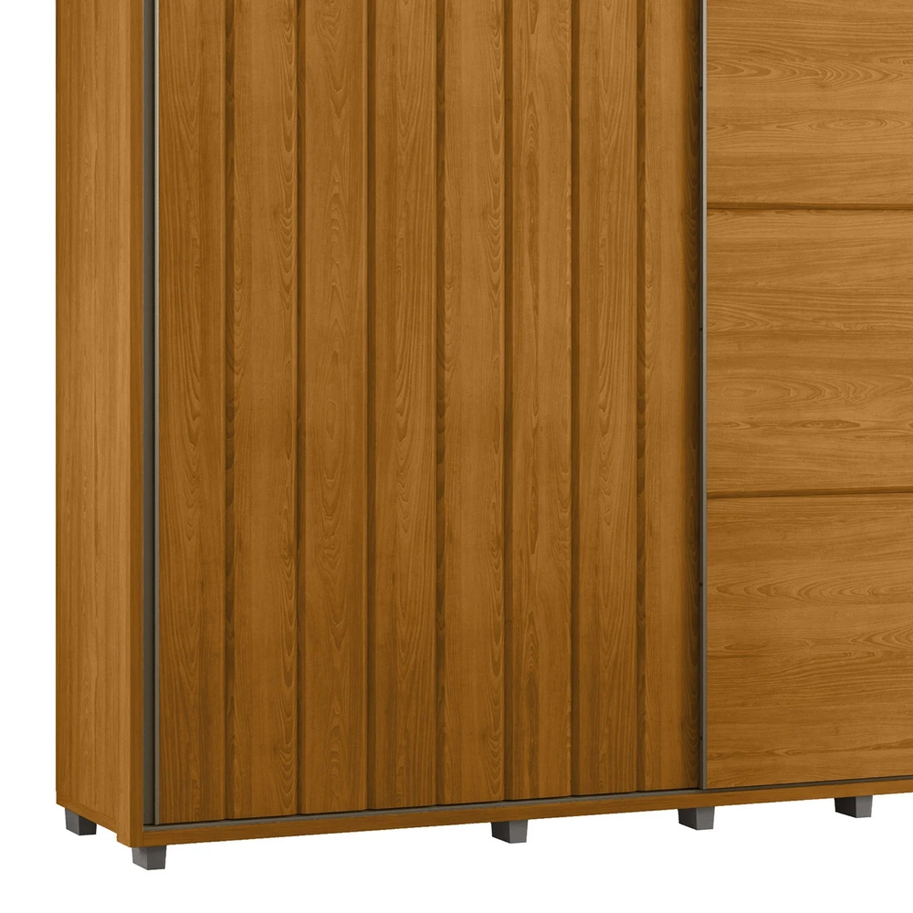 Guarda Roupa Casal 230cm Com 2 Portas Verbena Cinamomo Z10  - Mpozenato
