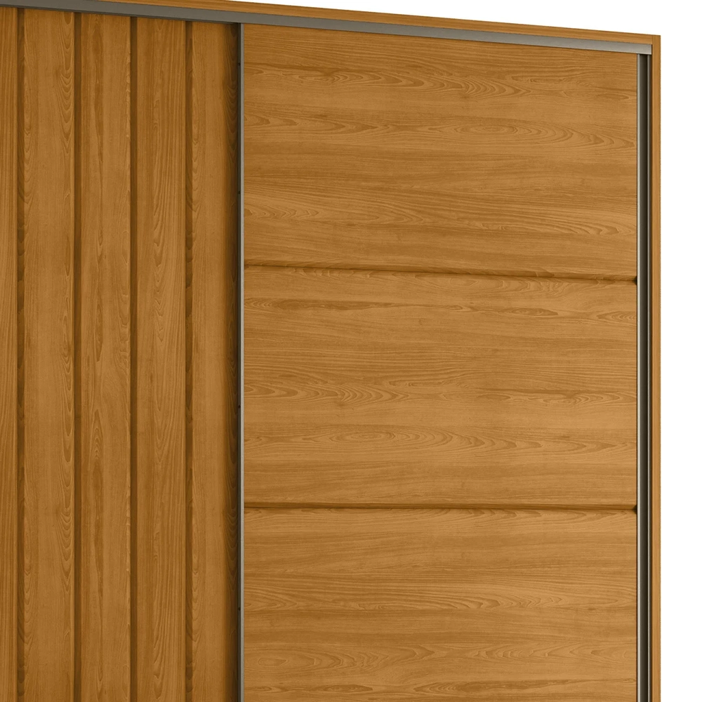 Guarda Roupa Casal 230cm Com 2 Portas Verbena Cinamomo Z10  - Mpozenato