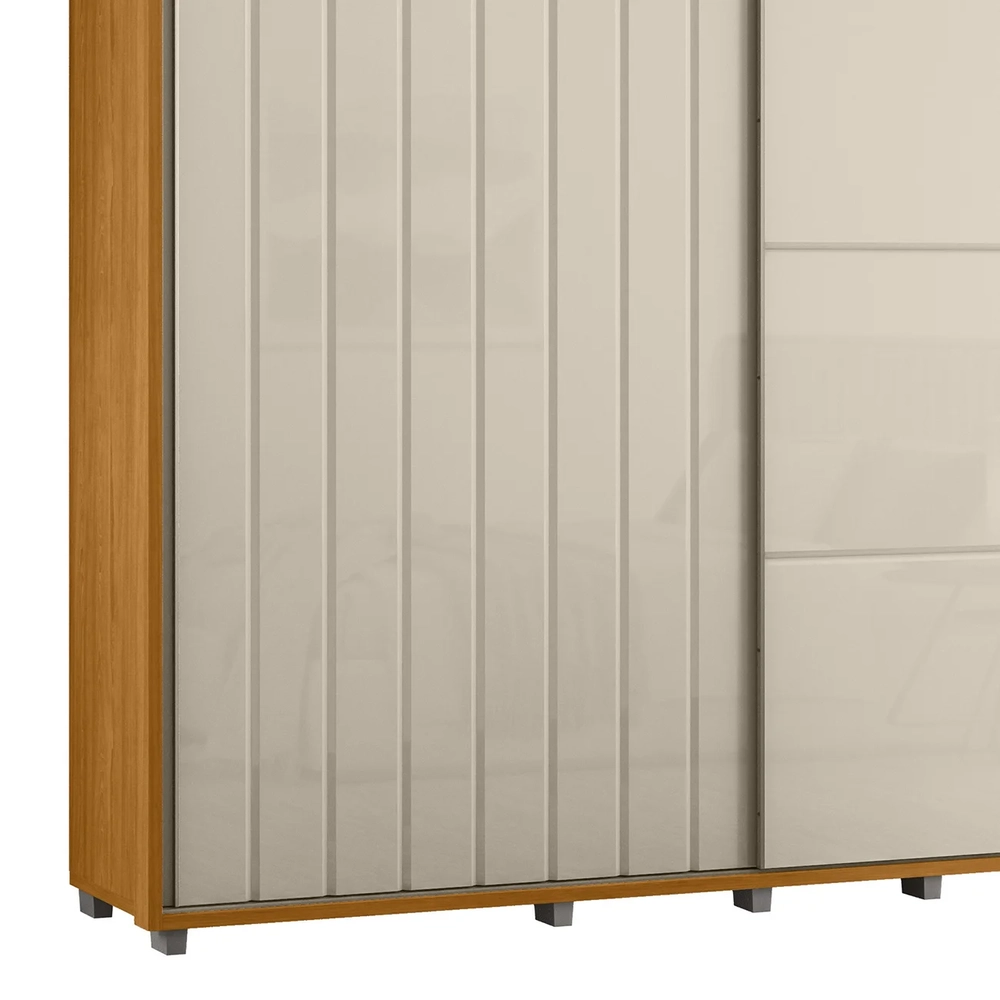 Guarda Roupa Casal 230cm Com 2 Portas Verbena Off/Cinamomo Z10 - Mpozenato