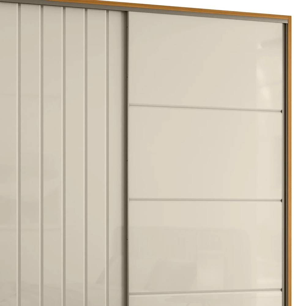 Guarda Roupa Casal 230cm Com 2 Portas Verbena Off/Cinamomo Z10 - Mpozenato