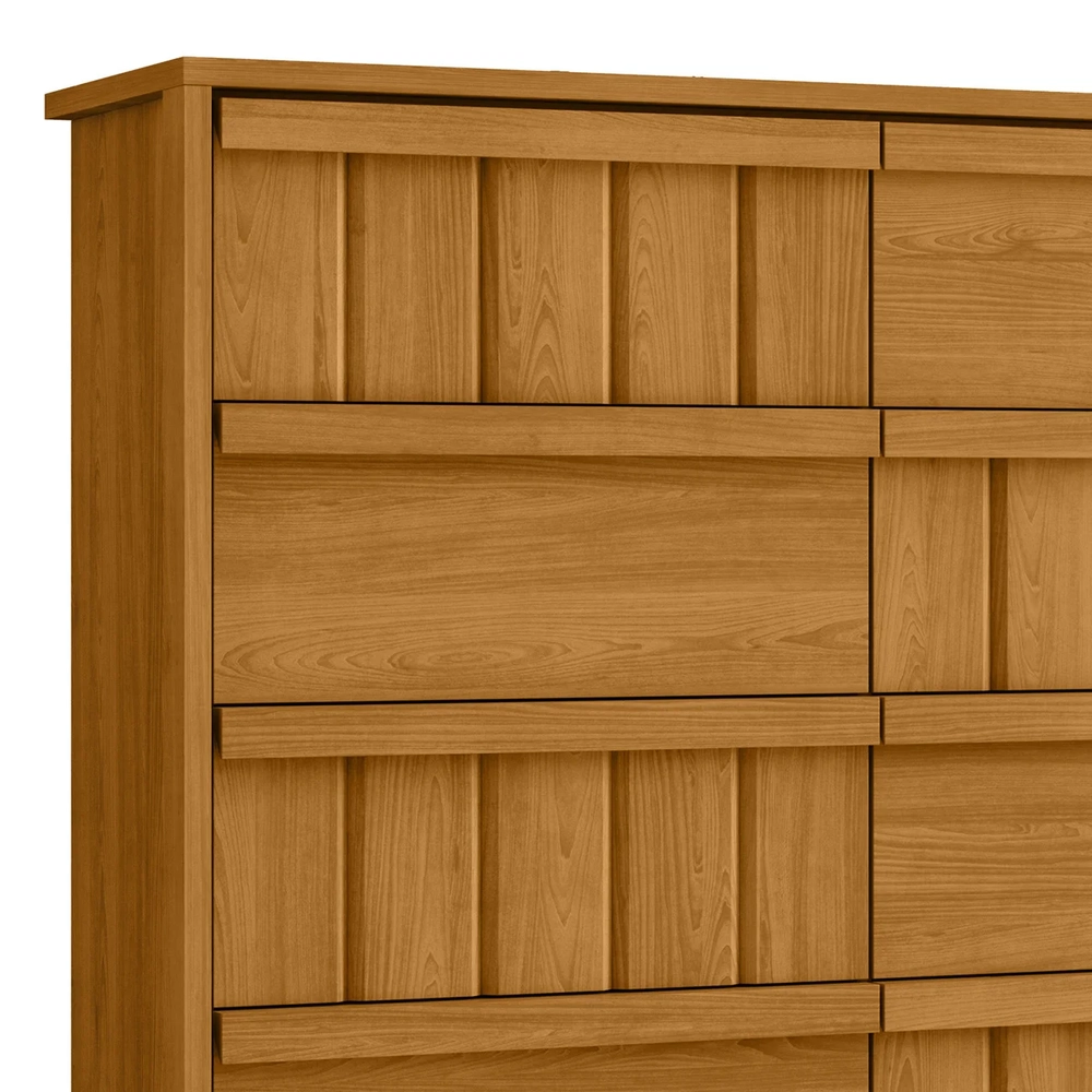 Cômoda Para Quarto Com 8 Gavetas 136cm Avila Cinamomo Z10   - Mpozenato