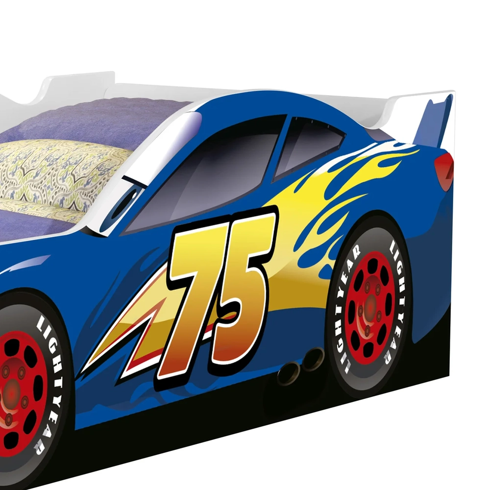 Cama Solteiro Infantil 188x88cm Personagens Carro Azul Z53  - Mpozenato
