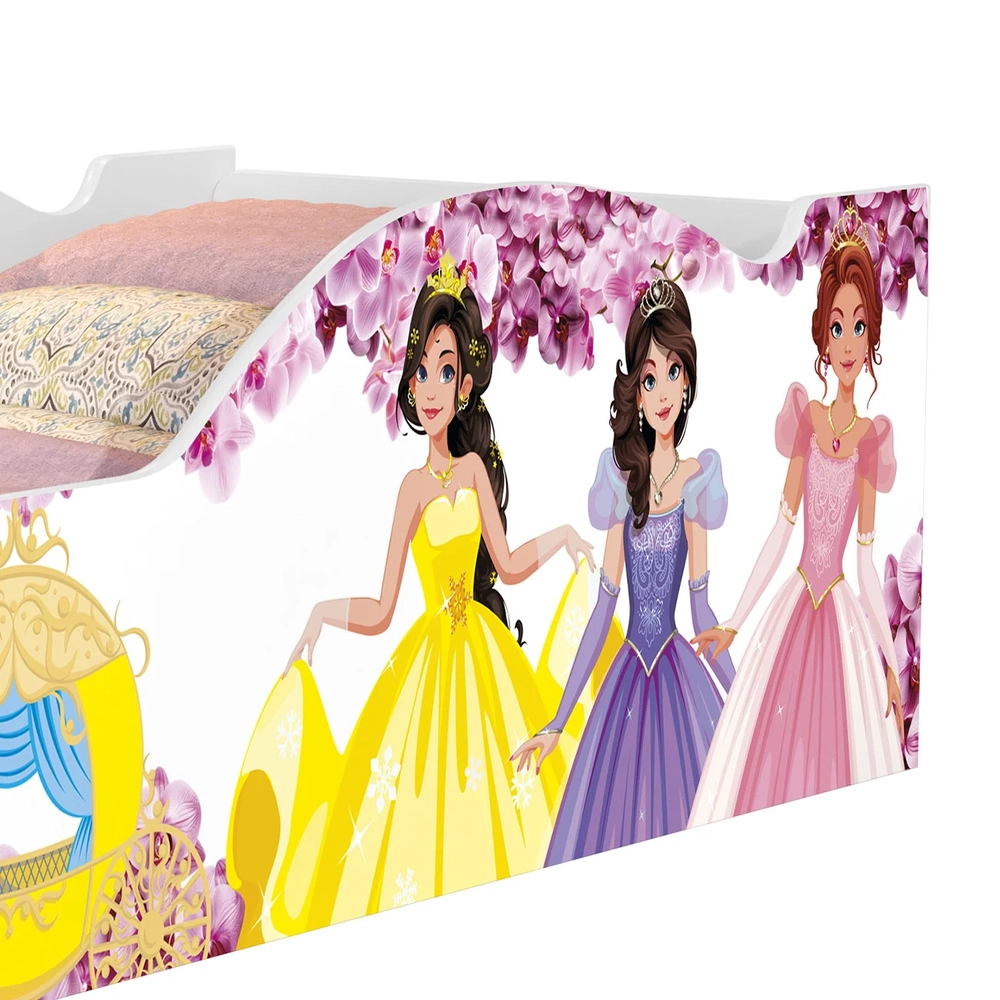 Mini Cama Infantil 148x68cm Personagens Princesa Rosa Z53   - Mpozenato