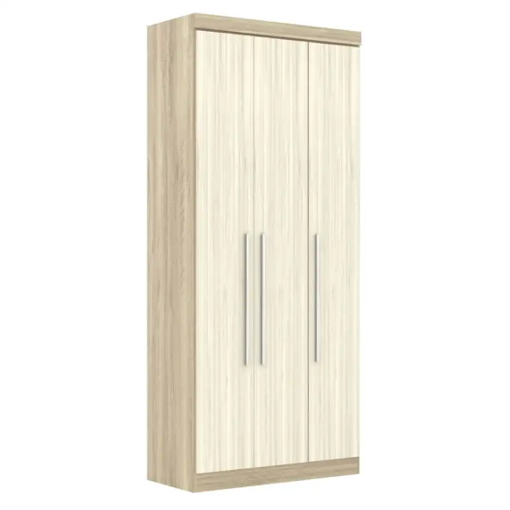 Guarda Roupa Modulado 1 Porta 189 Master Avelã Rústico/Ártico Rústico - Eucamóveis