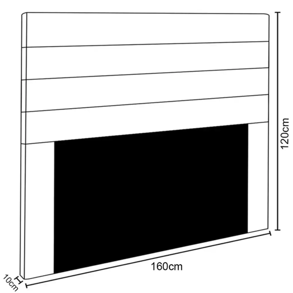 Cabeceira Cama Box Casal Queen 160cm Rubi W01 Linho Cinza - Mpozenato