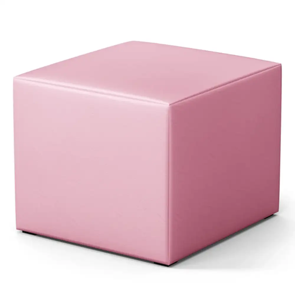 Poltrona de Amamentação Pés Madeira e Puff Lucy Z39  Sintético Rosa - Mpozenato