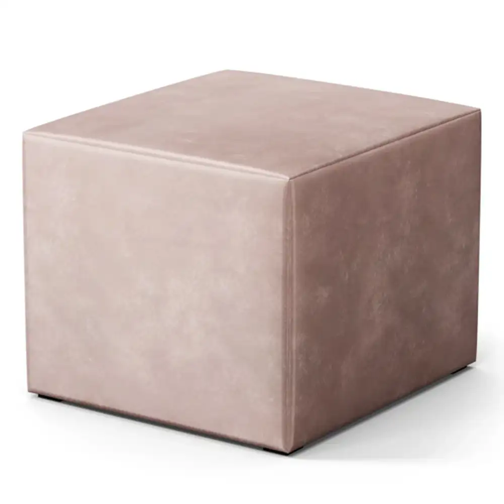 Poltrona de Amamentação Pés Madeira e Puff Lucy Z39  Veludo Rosê - Mpozenato