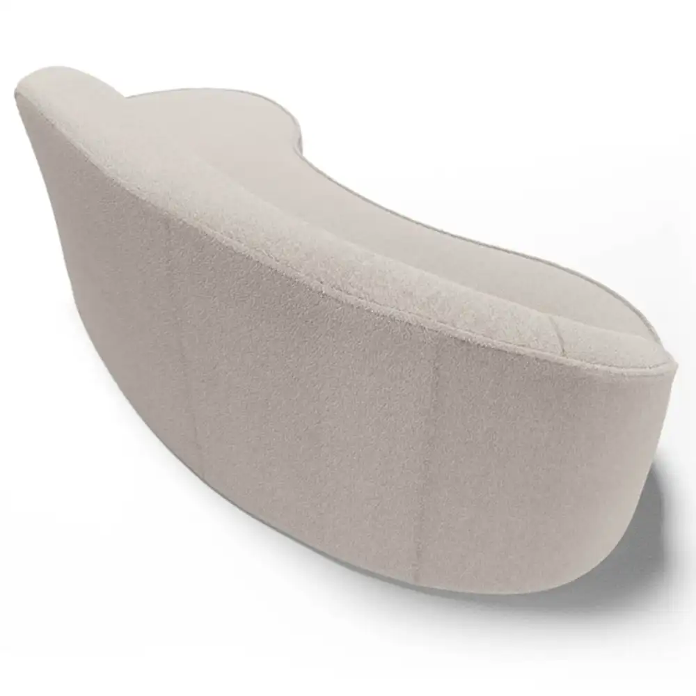 Sofá Living  2 Lugares 180cm Braço Esquerdo Mozart D06 Boucle Bege - Mpozenato