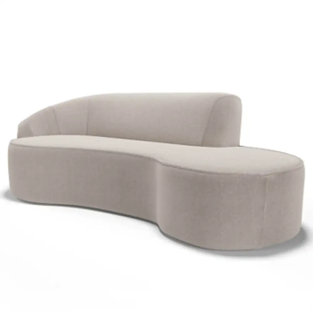 Sofá Living  3 Lugares 210cm Braço Esquerdo Mozart D06 Boucle Bege - Mpozenato