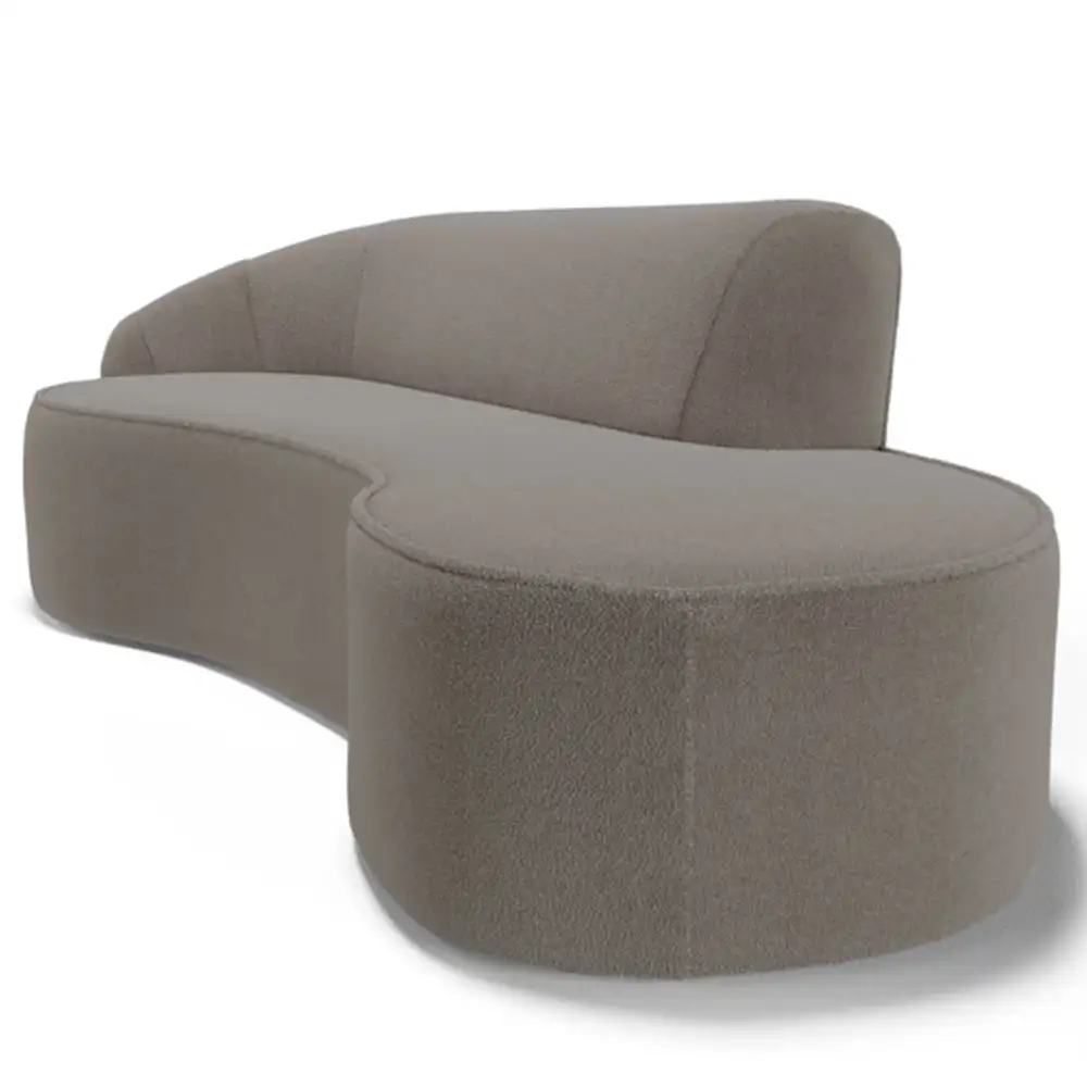 Sofá Living  2 Lugares 180cm Braço Esquerdo Mozart D06 Boucle Bege Escuro - Mpozenato