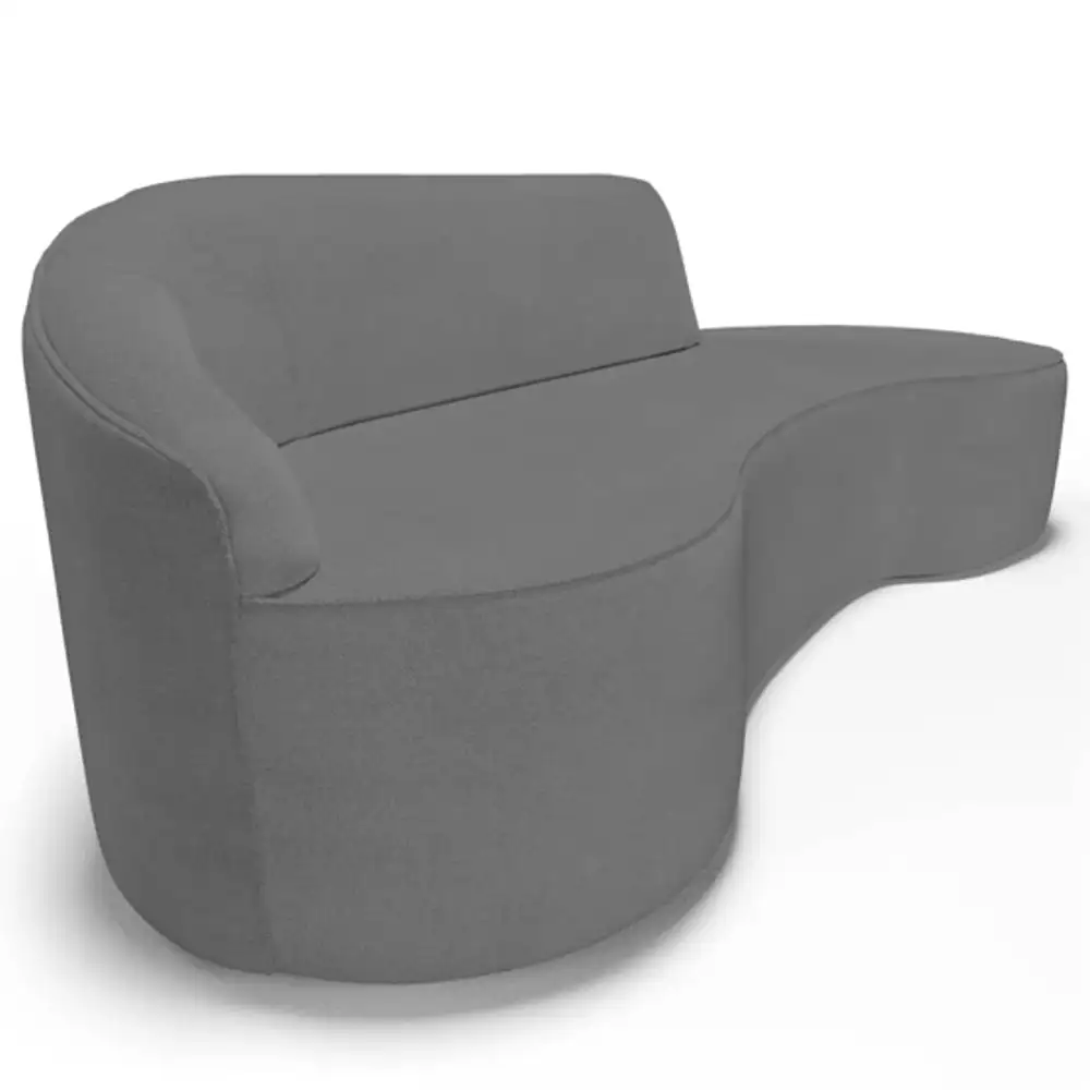 Sofá Living  3 Lugares 260cm Braço Esquerdo Mozart D06 Linho Cinza Escuro - Mpozenato