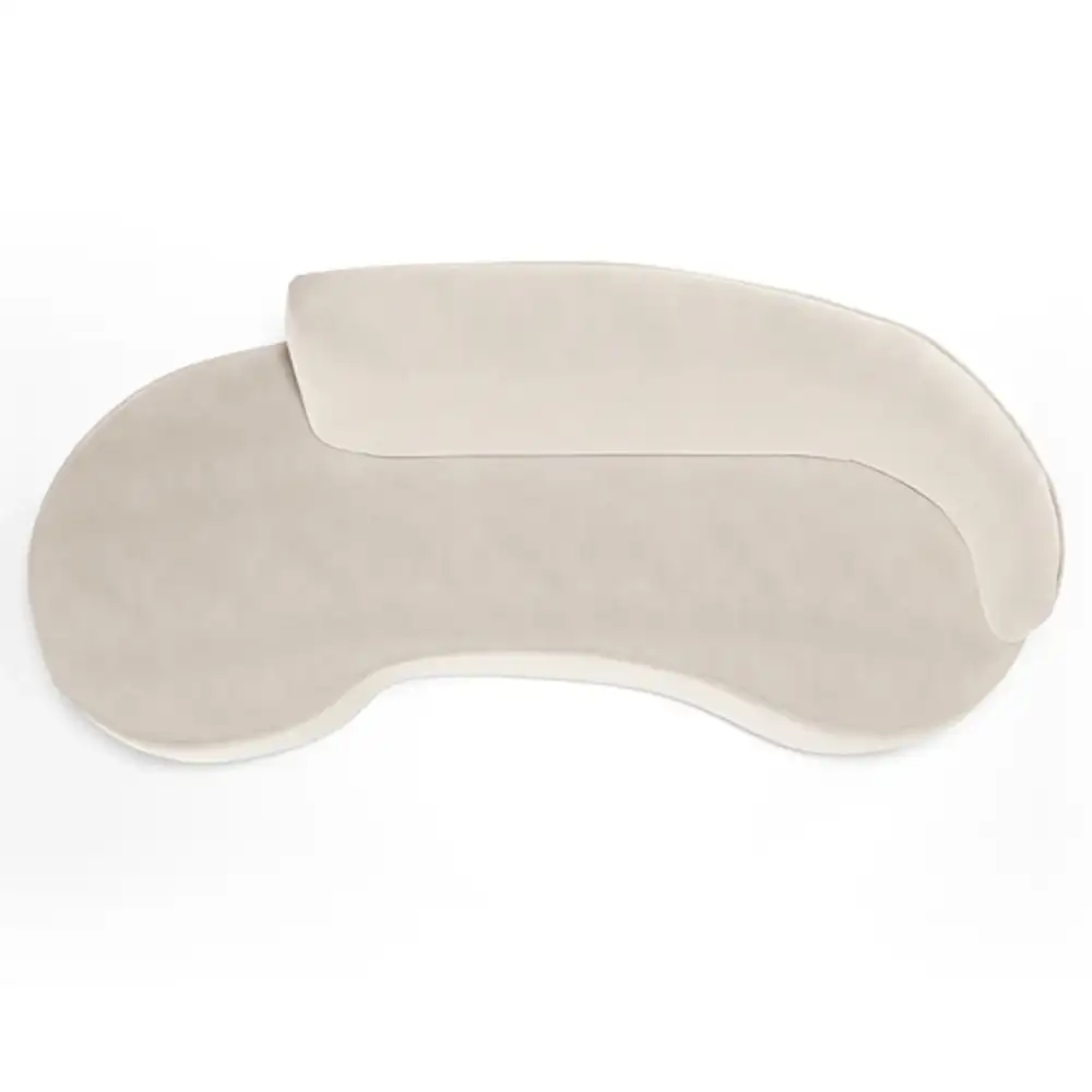 Sofá Living  4 Lugares 300cm Braço Direito Mozart D06 Veludo Bege - Mpozenato