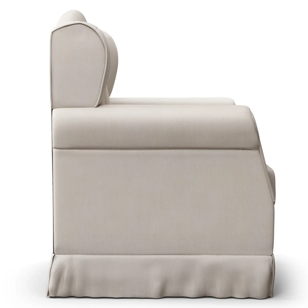 Poltrona de Amamentação Balanço Lucy Z39 Suede Bege - Mpozenato