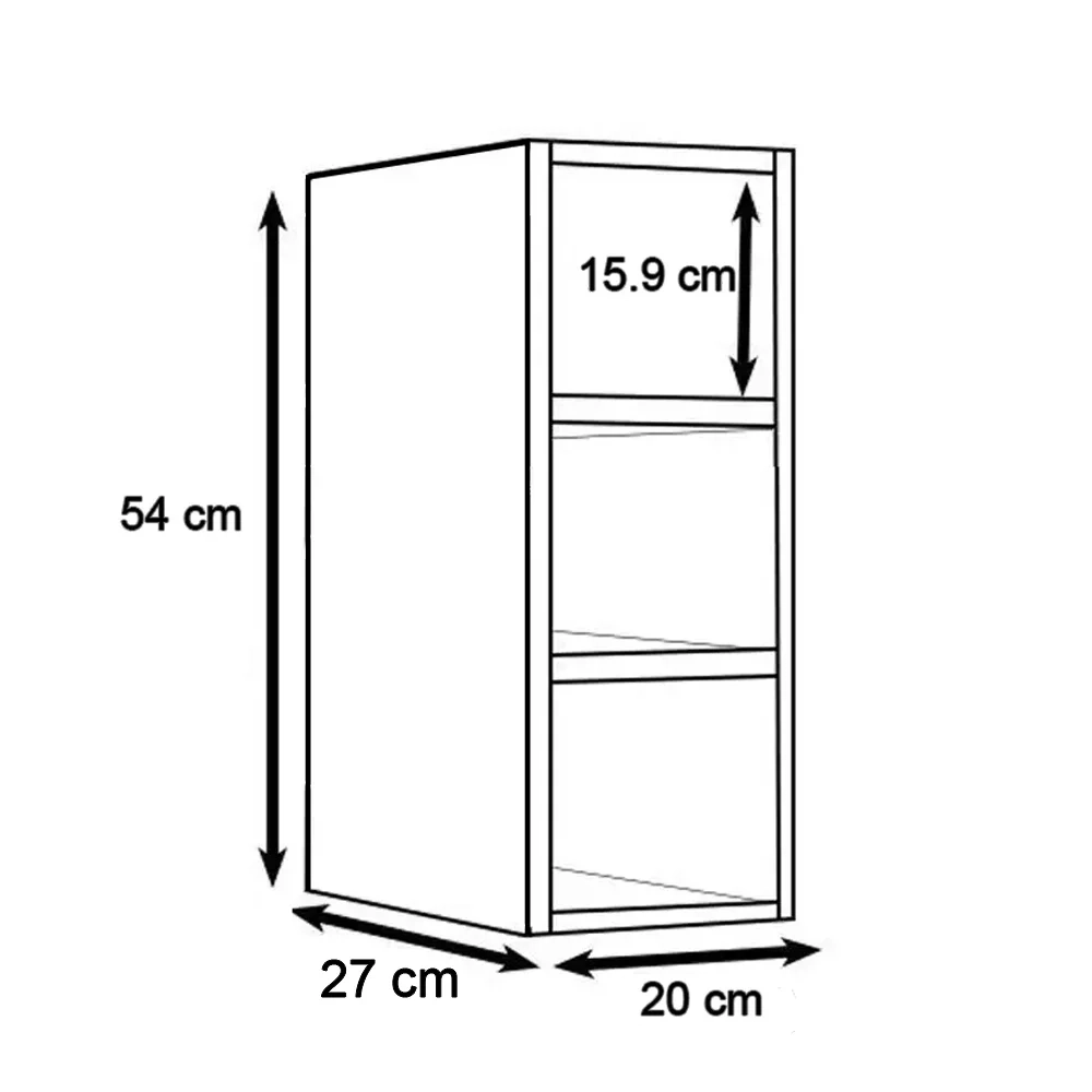 Nicho Aéreo Adega Vertical 20cm Riad Branco - Lumil