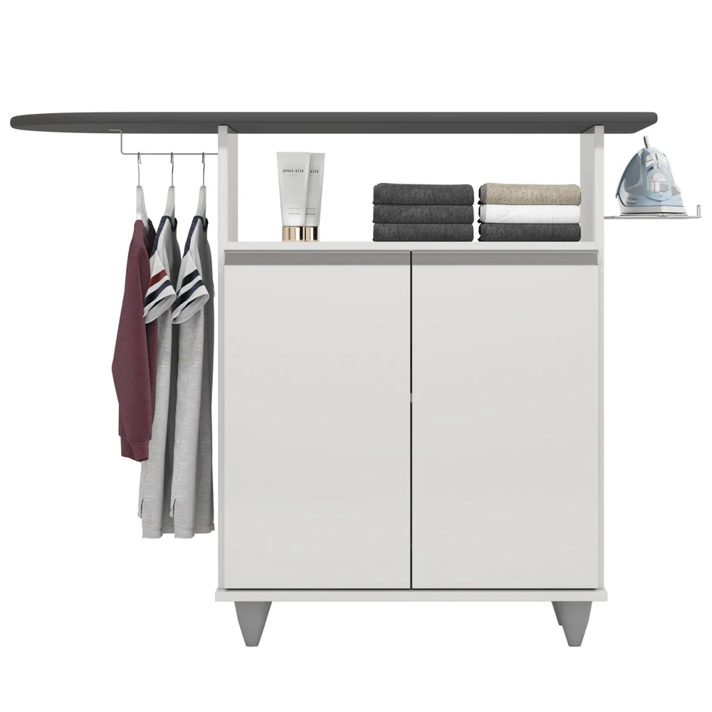 Tábua de Passar Com Balcão 2 Portas Carla Branco - Lumil