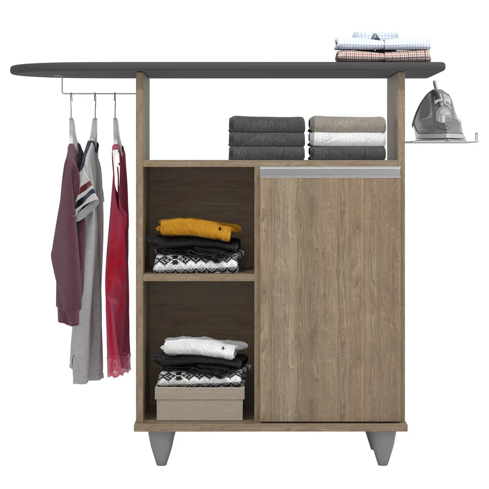 Tábua de Passar Com Balcão 1 Porta Giovana Castanho - Lumil