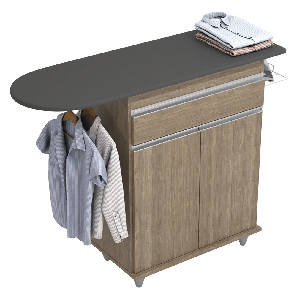 Tábua de Passar Com Balcão 2 Portas 1 Gaveta Larissa Castanho - Lumil