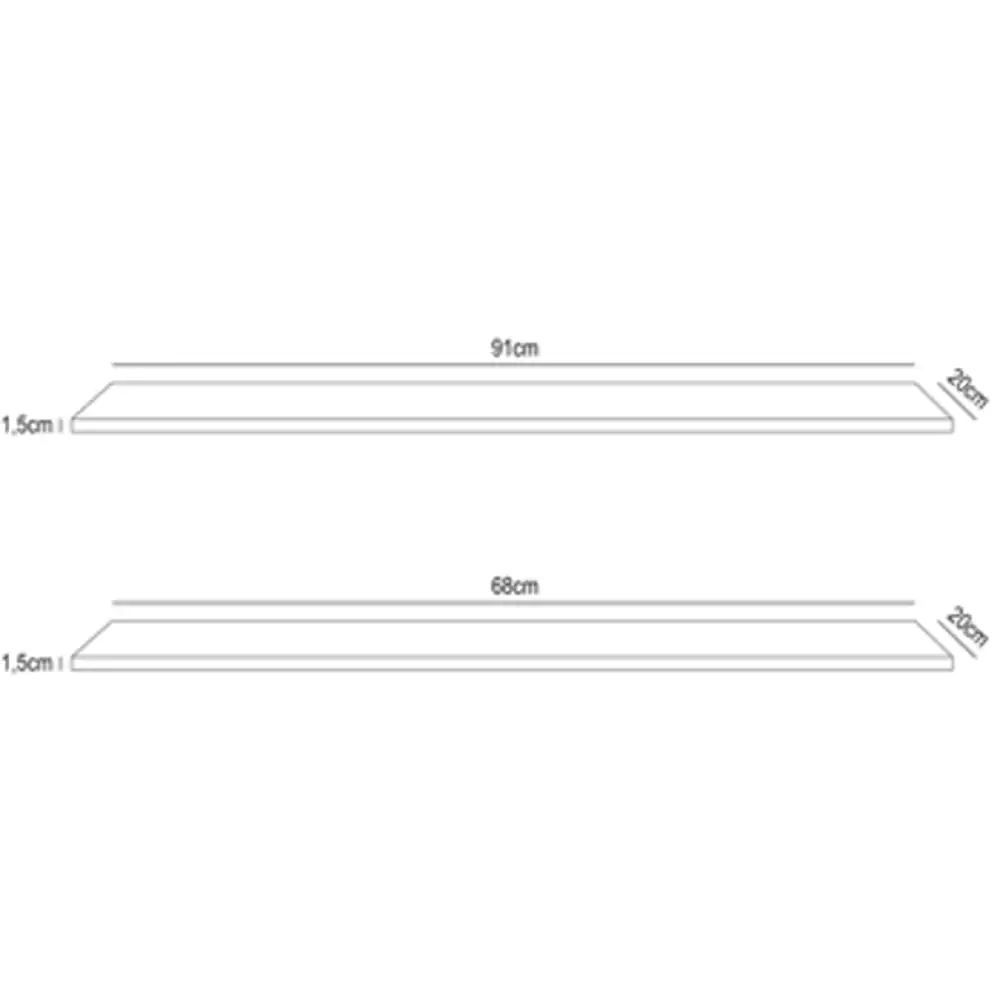 Prateleira Flutuante de Quarto Infantil Kit 2 Suporte Invisível CP1 Yara Preto - Lumil