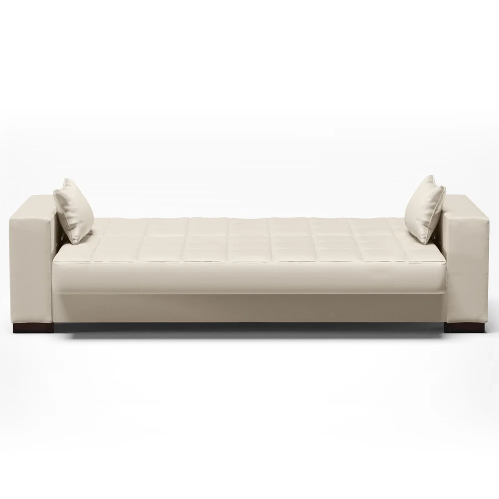 Sofá Cama para Sala de Estar Lisboa Corino Bege - Ibiza