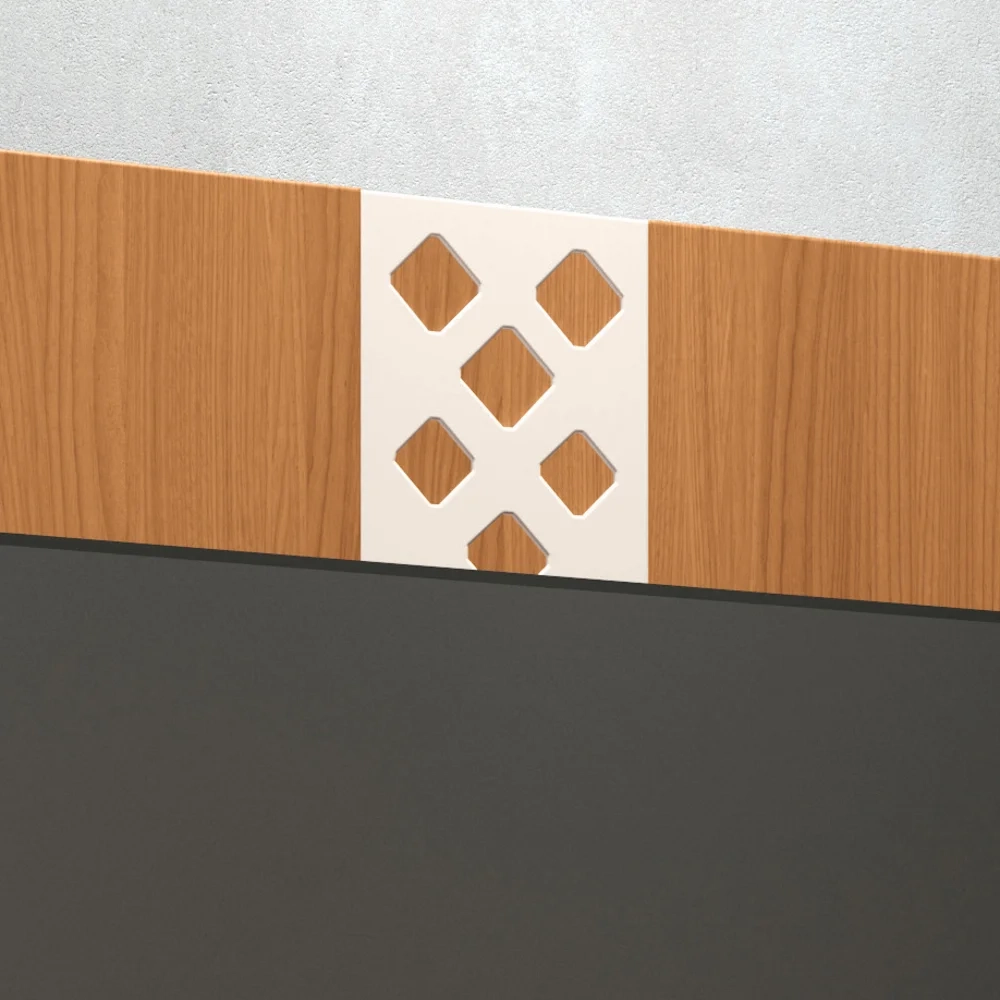 Painel para TV Suspenso 47 Pol. Com Nicho Format H01 Off White/Cinamomo - Mpozenato