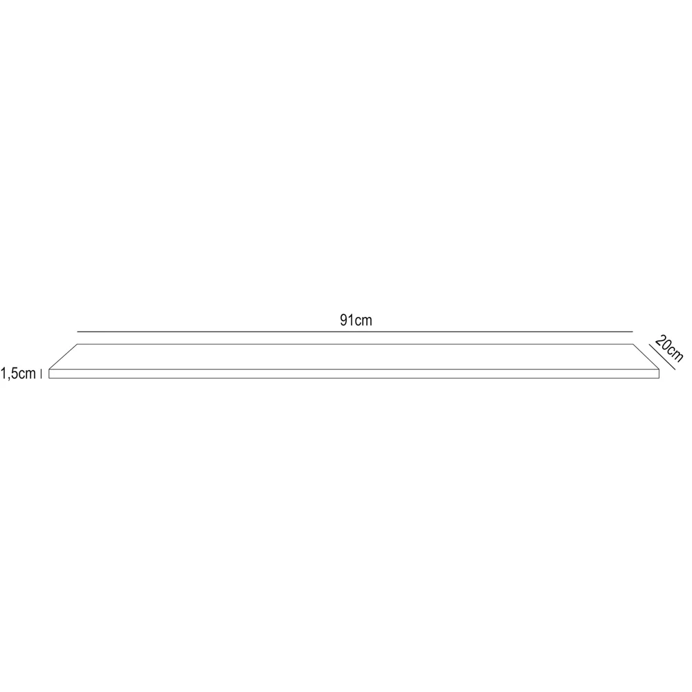 Prateleira Flutuante Para Sala Kit 4 com Suporte Invisível 91cm Yara Preto - Lumil