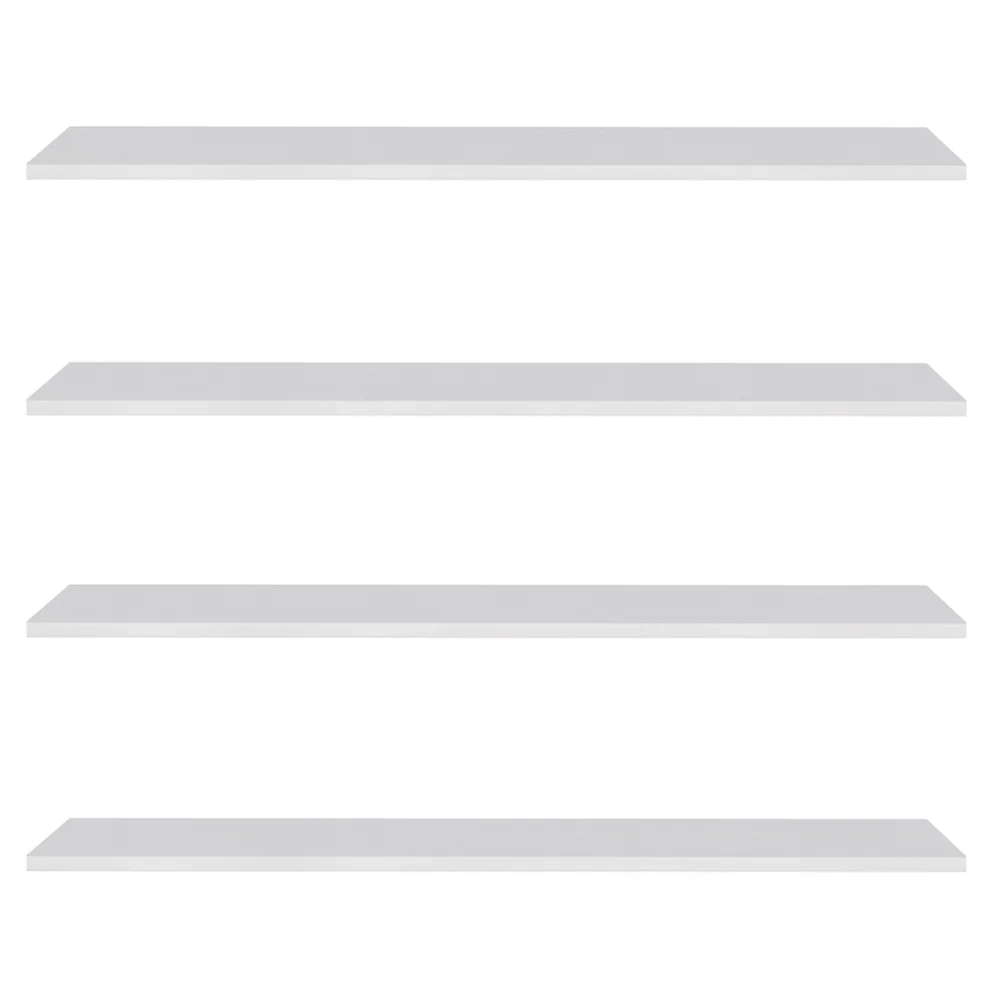 Prateleira Flutuante Para Cozinha Kit 4 Suporte Invisível 91cm Yara Branco - Lumil